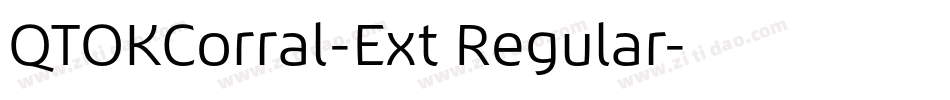 QTOKCorral-Ext Regular字体转换
